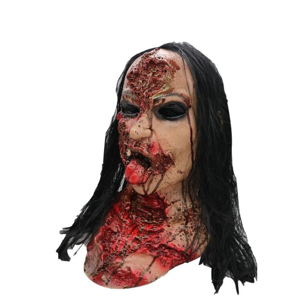 

halloween zombie mask full head face breathable latex scary mask female fancy dress horror masks women masquerade costumes