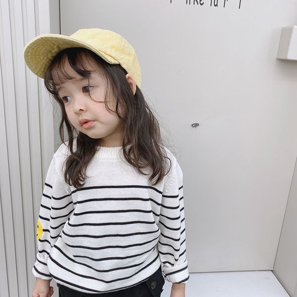 

2020 new arrival girls boys striped knitted sweater spring fashion kids girls pullover sweaters baby clothes 1-7 years, Blue