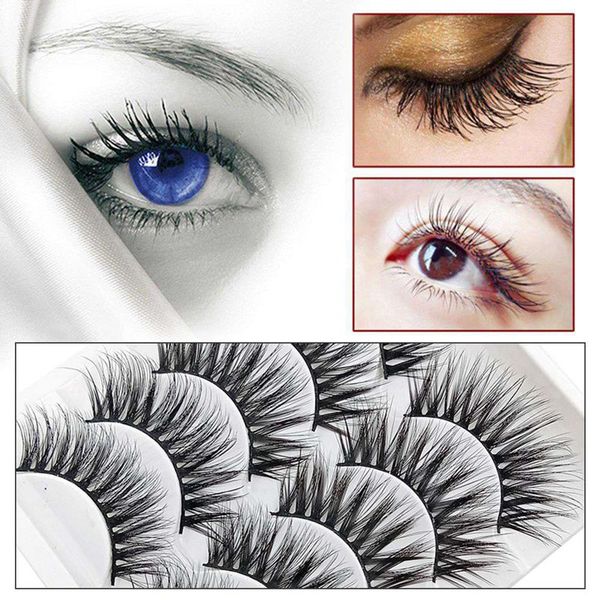 

5 pairs multipack 5d soft natural hair false eyelashes wispy fluffy long lashes natural eye makeup tools faux eye lashes