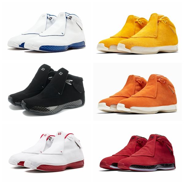 

2018 18 gym red black blue royal white metallic silver for mens outdoor shoes classic 18s xviii mid athletic sport sneakers