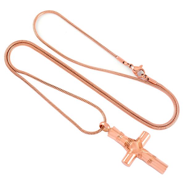 

h8635 мода ювелирные изделия розовое золото цвет крест кулон кремация пепел ожерелье мемориальный подарок для женщин и мужчин, Silver