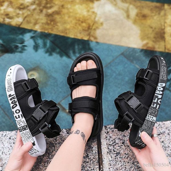 

brand designer slippers suicoke sandals non-slip man women lovers visvim summer casual shoes slippers beach outdoor slippers, Black