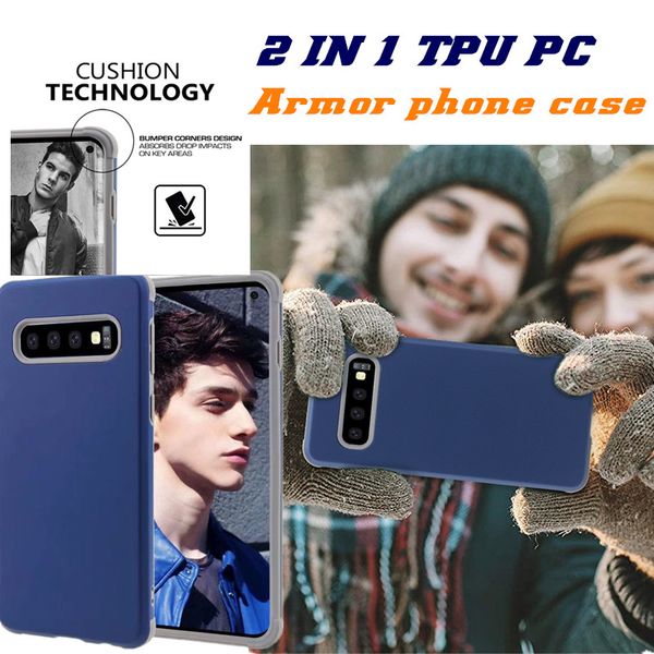 

2 in 1 armor phone ca e for iphone x xr 6 7 8 am ung 10e 10 plu j7 2018 lg tylo4 back cover