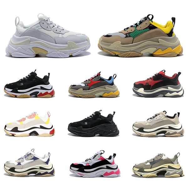 

triple s shoes men women platform vintage sneakers black white mens trainers casual sports sneakers online sale