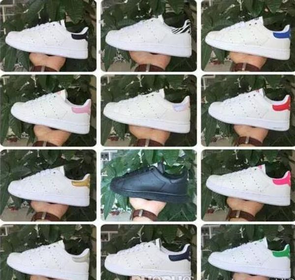 

fast shipping brand women's casual falts shoes women men new stan shoes fashion smith sneakers casual leather flats casual shoes, Black