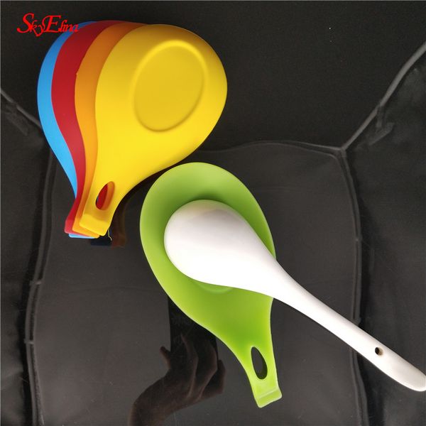 

silicone spoon holder mat heat resistant placemat spoon rests stand rack gadget kitchen tools pad accessories 6z