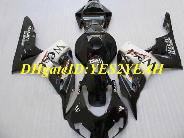 Erstklassiges Motorrad-Verkleidungsset für Honda CBR1000RR 06 07 CBR 1000RR 2006 2007 CBR1000 ABS WEST Weiß Schwarz Verkleidungsset+Geschenke HH68