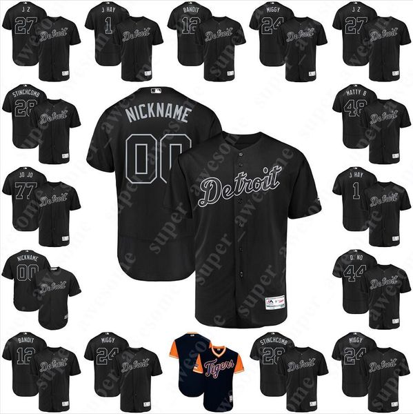 

Tigers Nickname 2019 Players Weekend Jersey John Hicks Jeimer Candelario Al Kaline Alan Trammell Lou Whitaker Gordon Beckham Harold Castro