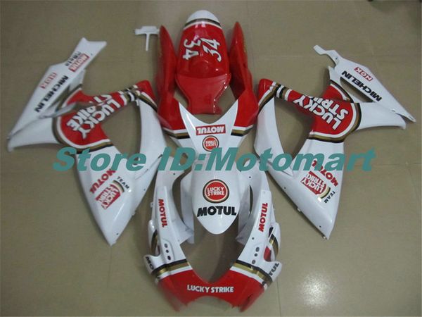 ABS-Verkleidungsset für Suzuki GSXR600 750 2006 2007 GSXR 600 GSXR 750 K6 06 07 rot weiß Verkleidungsset + 7 Geschenke Sp151