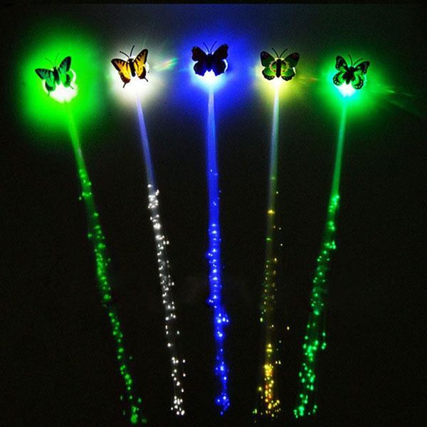 

halloween christmas glowing hair braided clip hairpin colorful led glowing flash wigs show new year party christmas decor suppli