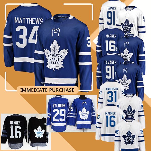 

91 john tavares maple leafs jersey 34 auston matthew 16 mitchell marner 88 william nylander 44 morgan rielly hockey jerseys, Black;red