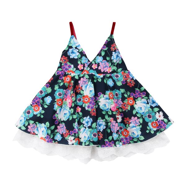 

UK Stock Summer Toddler Kid Baby Girls Clothes Floral Sleeveless Dress Baby Girl Dress Outfits Clothes 1-6T