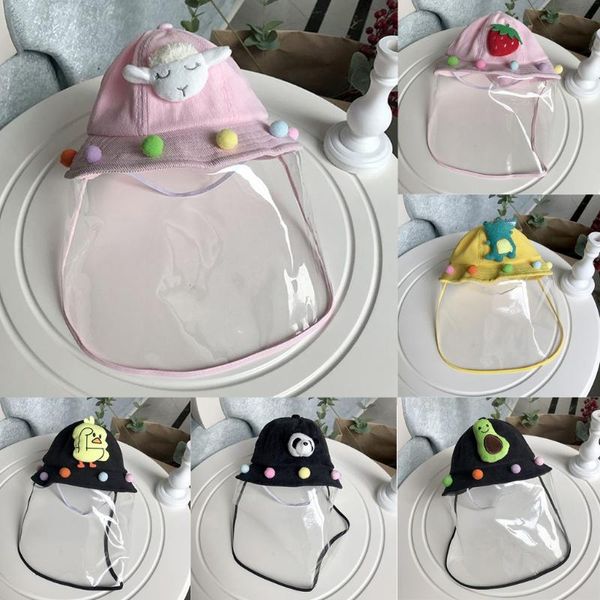 

bucket hat kids boys girls anti-spitting protective hats dustproof cover casquette caps 2020 hat kapelusz damski lato a15