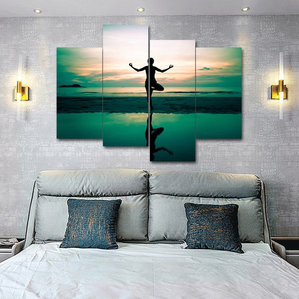 

living room corridor porch modern home yoga painting decorative painting