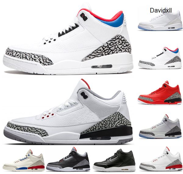 

designer 3 3s men basketball shoes jth tinker true blue mens trainers qs katrina black cement grateful sports sneakers jogging shoes us 8-13
