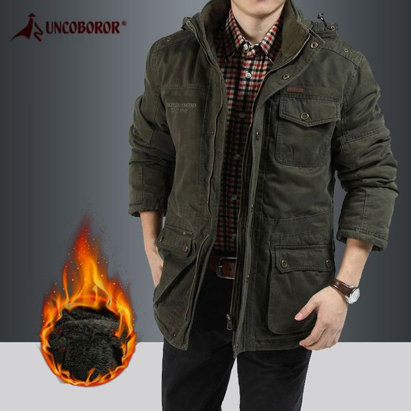 

winter jacket men warm thick windbreaker fleece coat cotton-padded windbreaker jacket parkas overcoat male clothing 5xl, Black