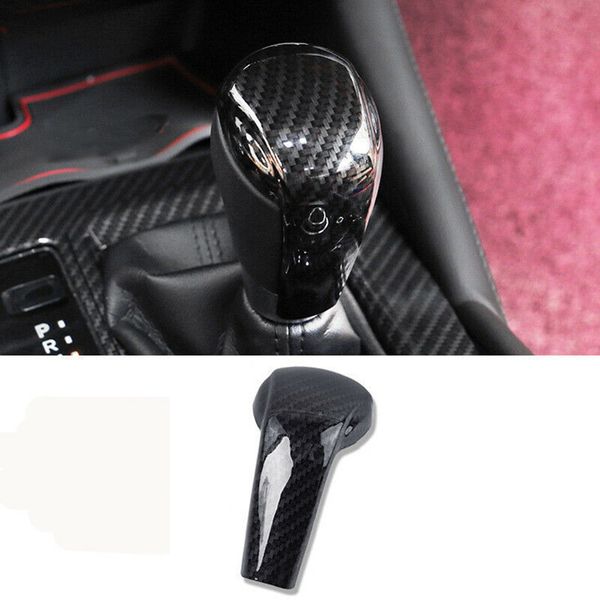 

1pcs carbon fiber car gear shift knob cover fits for 3 axela 2014 2015 2016 2017