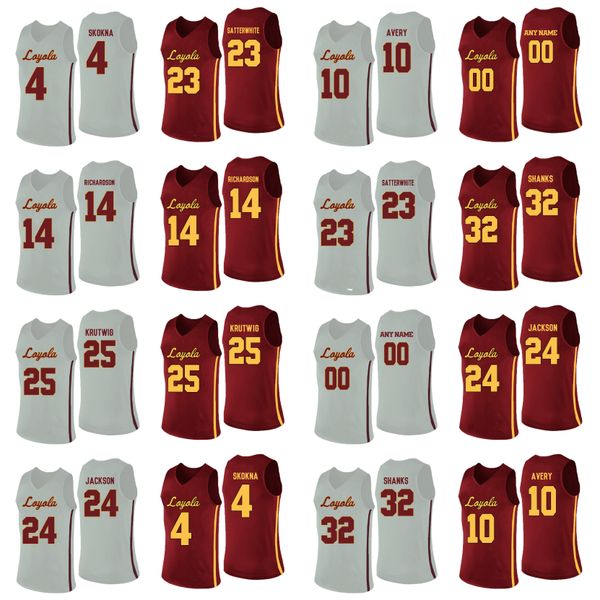 

loyola ramblers jerseys cooper kaifes jersey bruno skokna lucas williamson isaiah bujdoso 2020 мужские баскетбольные майки сшитые на заказ, Black