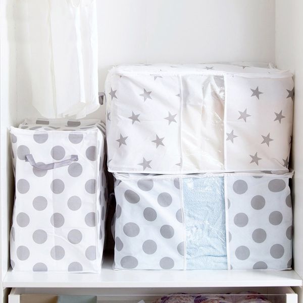 

foldable storage bag clothes blanket quilt closet sweater organizer box pouches fashiclothes cabinet organizer