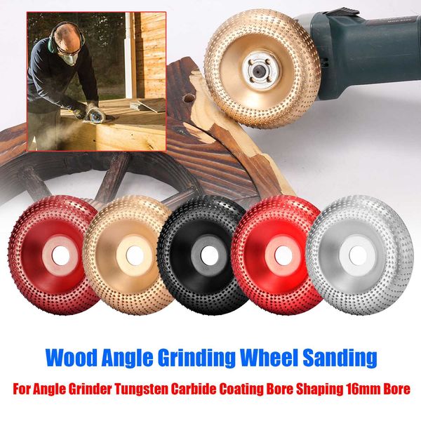 

wood angle grinding wheel sanding carving rotary tool abrasive disc for angle grinder carbide coating bore shaping 16mm bore