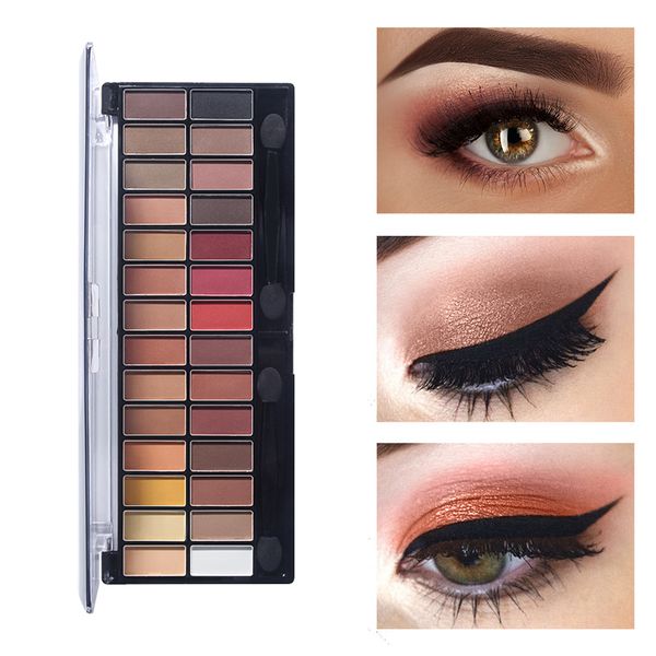 

28 colors shimmer sunset rose eye shadow palette lasting waterproof non-dizzy dyeing easy to color matte eye shadow mkxj