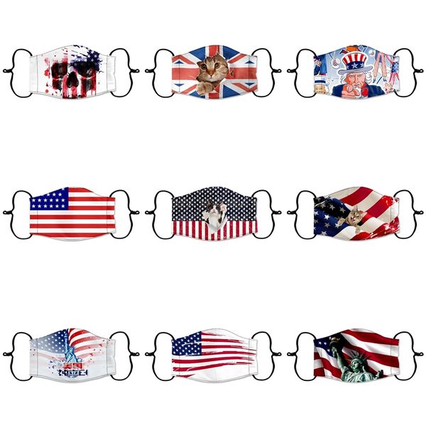 

2020 summer wholesale cool fashion party designer face mask fun fancy dress washable mouth muffle mask reusable windproof cotton ma #71