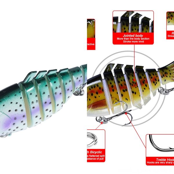 

xohqe built-in hard luya bait 10cm * 15.5g fishing steel ball bionic bait long sfake bait
