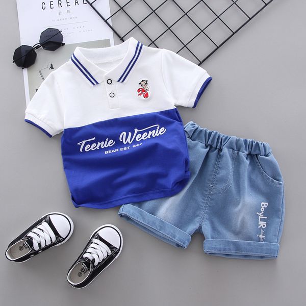 

baby boys clothing sets summer kids baby cotton +shorts 2pcs tracksuits for boys children fashion wedding clothing, White
