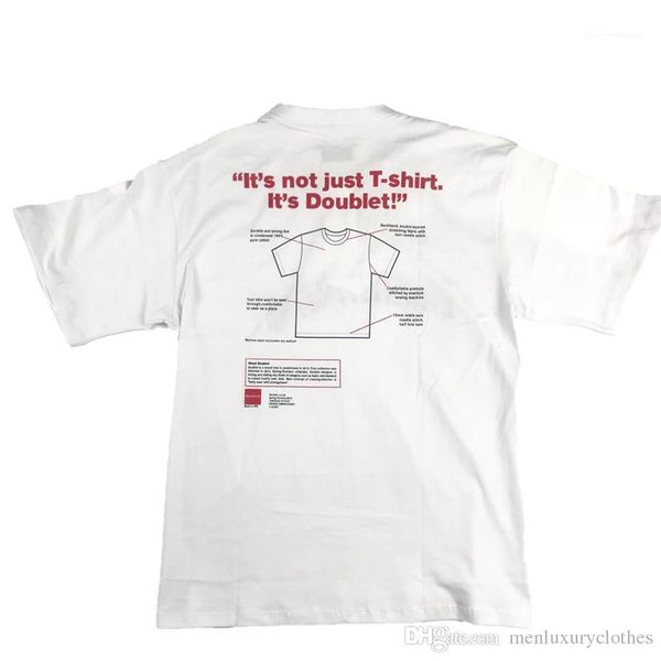 

designer tshirt doublet 18ss fashon letters tshirt design white tee mens women summer, White;black