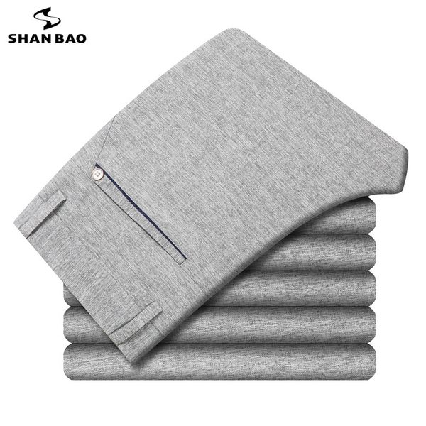 

2019 spring and summer new style thin cotton linen fashion slim casual pants simple solid color large size men's trousers 1515, Black