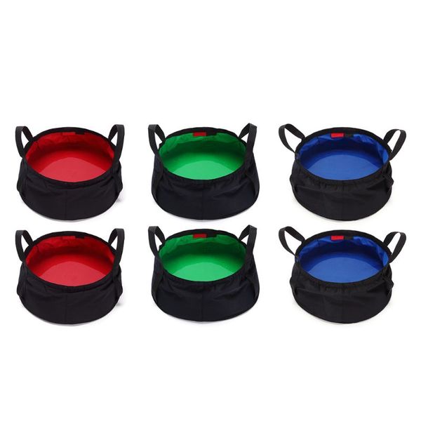 

2pcs bucket compact portable folding water container travel outdoor bucket for camping hiking travel travelling washing