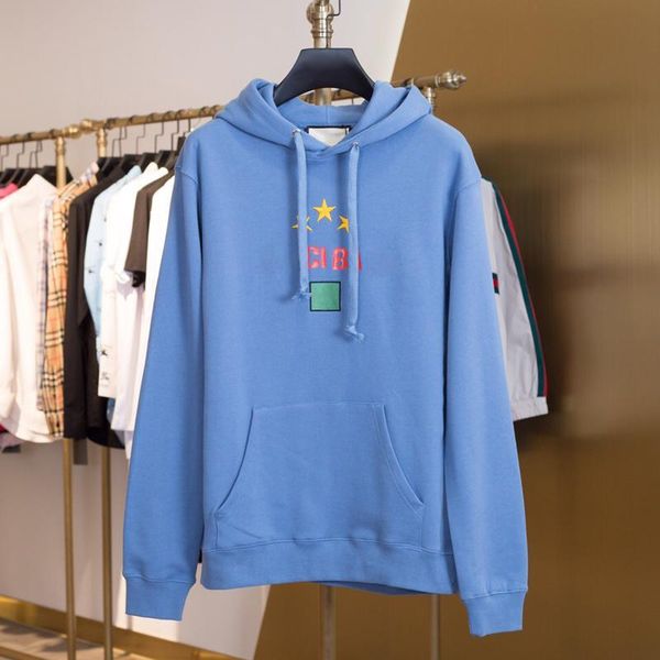 

latest made in italy classic hooded sweatshirt star national flag embroidery pullover casual street hoodies sweater long sleeve hfymwy351, Black