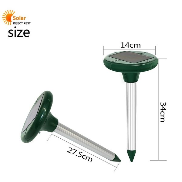 

1/2pcs solar powered ultrasonic snake repeller sonic mole vole snake mouse rodent garden yard pest contorl mosquito repeller