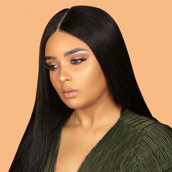 

lace front human hair wigs 4x4 closure lace wigs remy brazilian hair wigs 150% straight lace front wig natural, Black