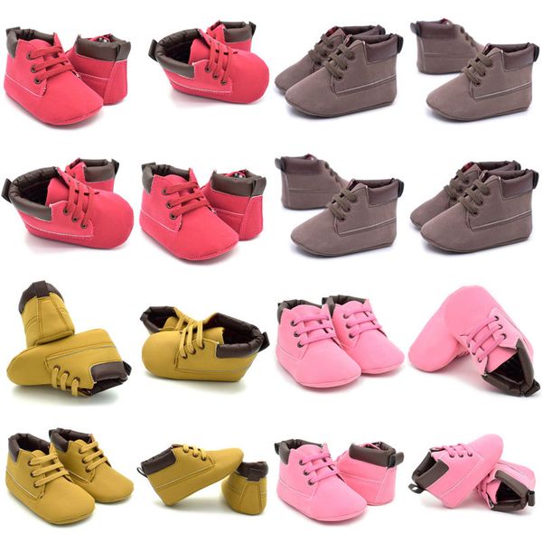 

newborn baby casual shoes infant toddler girl baby crib shoes boot newborn soft sole martin moccasin, Black