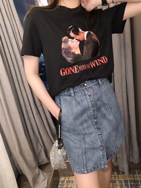 

итальянская luxury design 2020 summer printed scarlet черная футболка, White