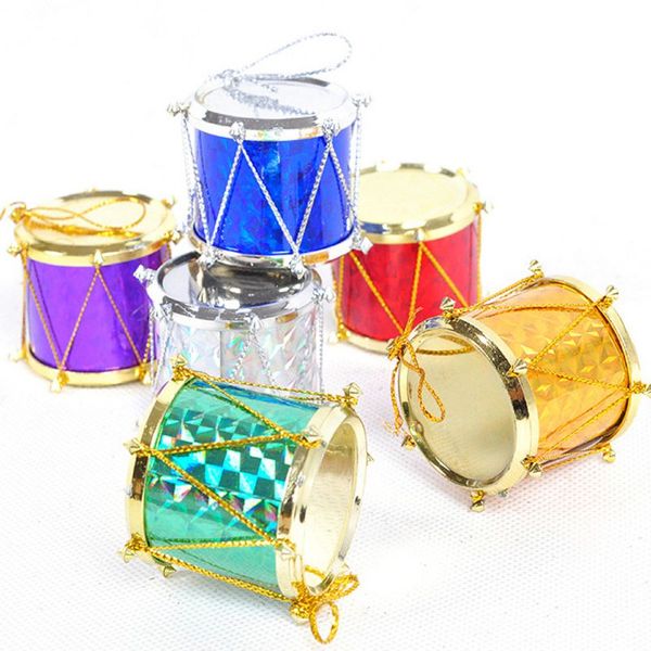 

christmas diy accessories xmas tree hanging ornament assorted small drum pendant room living room party decoration