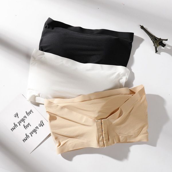 

padded bra femme lingeries n fashion strapless seamless women stretch soft bra wire padded s four hook and eye underwear, Red;black