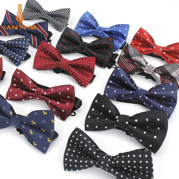 

bowtie men formal necktie boy men's fashion business wedding bow tie male dress shirt krawatte legame gift dot silk butterfly, Black;blue
