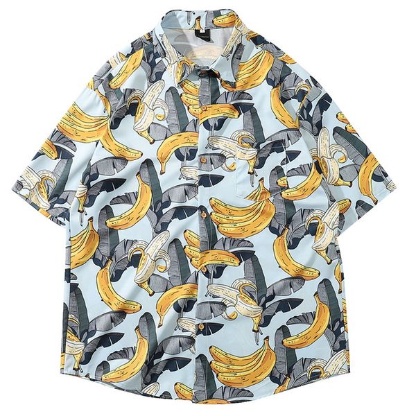 

mjartoria men summer holiday hawaiian shirts floral striped casual short sleeve slim shirts male fashion beach party shirt, White;black