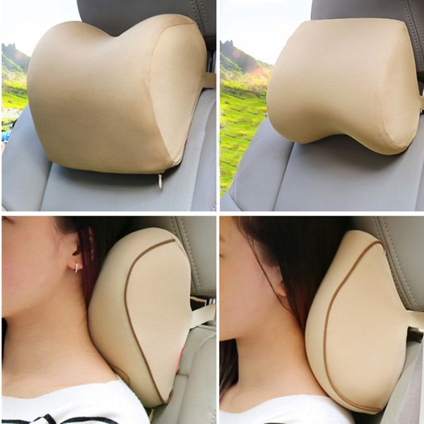 

car headrest neck pillow for seat chair in auto memory foam cotton mesh cushion fabric cover soft head rest travel support
