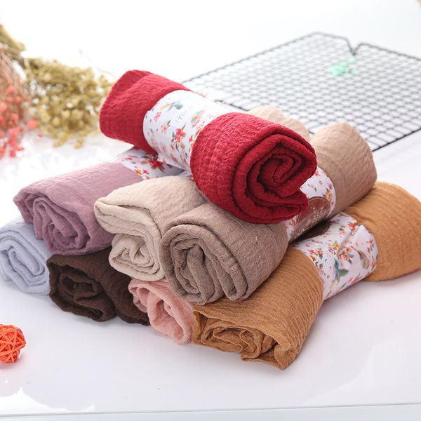 

cotton headscarf muslim headscarf hijab solid color fashion outdoor ethnic clothing 8 colors islamic middle east, Red