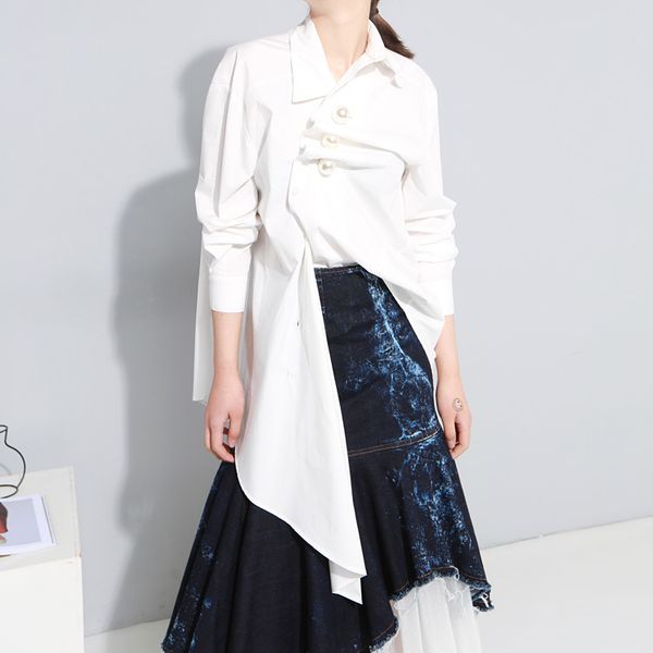 

korean blusa blusas solid full direct selling zanzea vadim new women 2019 shirts beading cotton regular, White
