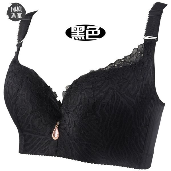 

f bras e large cup push up bra lace plus size for women intimate female underwear bh lace big, Red;black