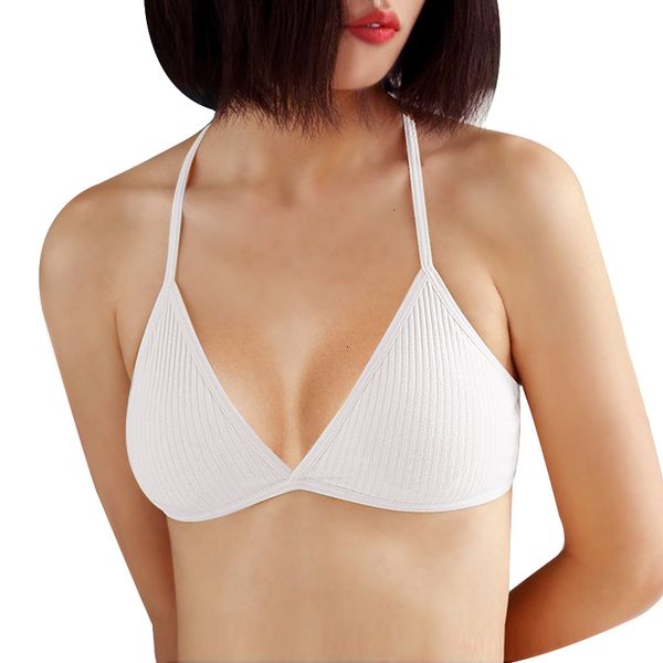 

bralette бюстгальтеры femme lingeries сексуальные женщины бюстгальтер ребристые погружение белье беспроводной крест-накрест назад v шеи бюст, Red;black