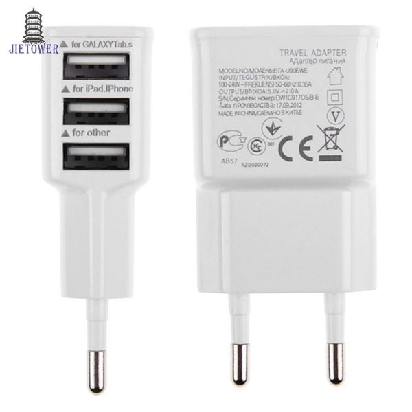 5V 2A EU Multi USB-зарядное устройство Устройство Plug для OnePlus iPhone 6 5S 5 4S для Samsung Galaxy S5 Travel USB адаптер питания настенное зарядное устройство 300 шт. / Лот