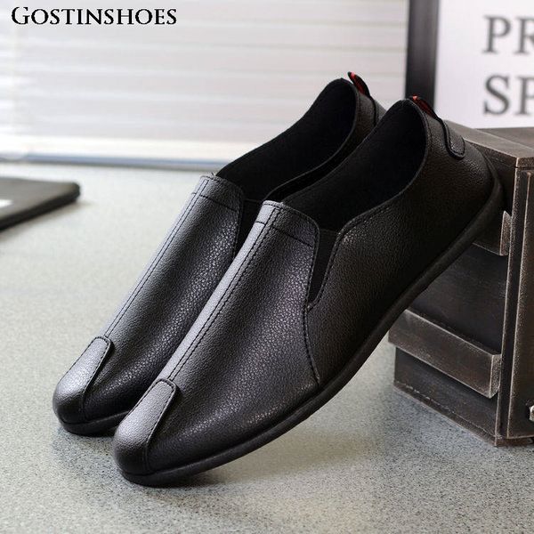 

men loafers leather casual shoes black brown slip-on driver moccasins summer leisure men shoes zapatos mocasines hombre