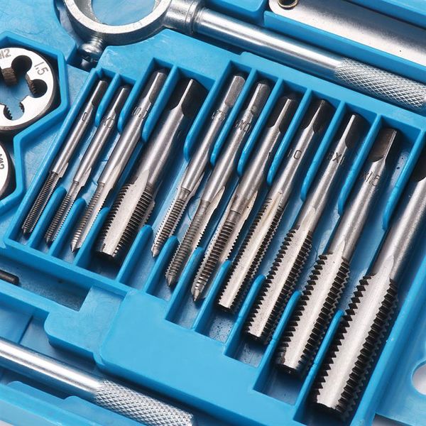 

40pcs professional metric tap wrench set cuts bolts storage case t-handle tap wrench screw pitch gauge tool kits