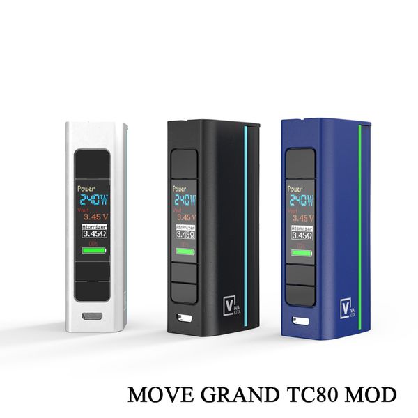 

Vape Mod электронная сигарета Move Grand TC 80W Box Mod Fit атомайзер 510 резьба 18650 батарея (без батареи)