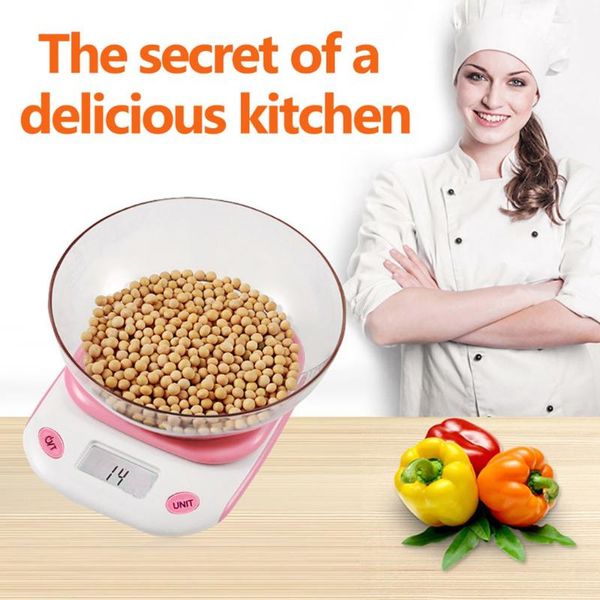

household scales scale 5kg / 1g diet postal kitchen multi-functional measure tools with tray led electronic